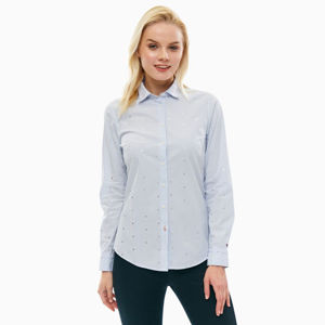 Tommy Hilfiger dámská světle modrá pruhovaná košile Millie - XL (450)